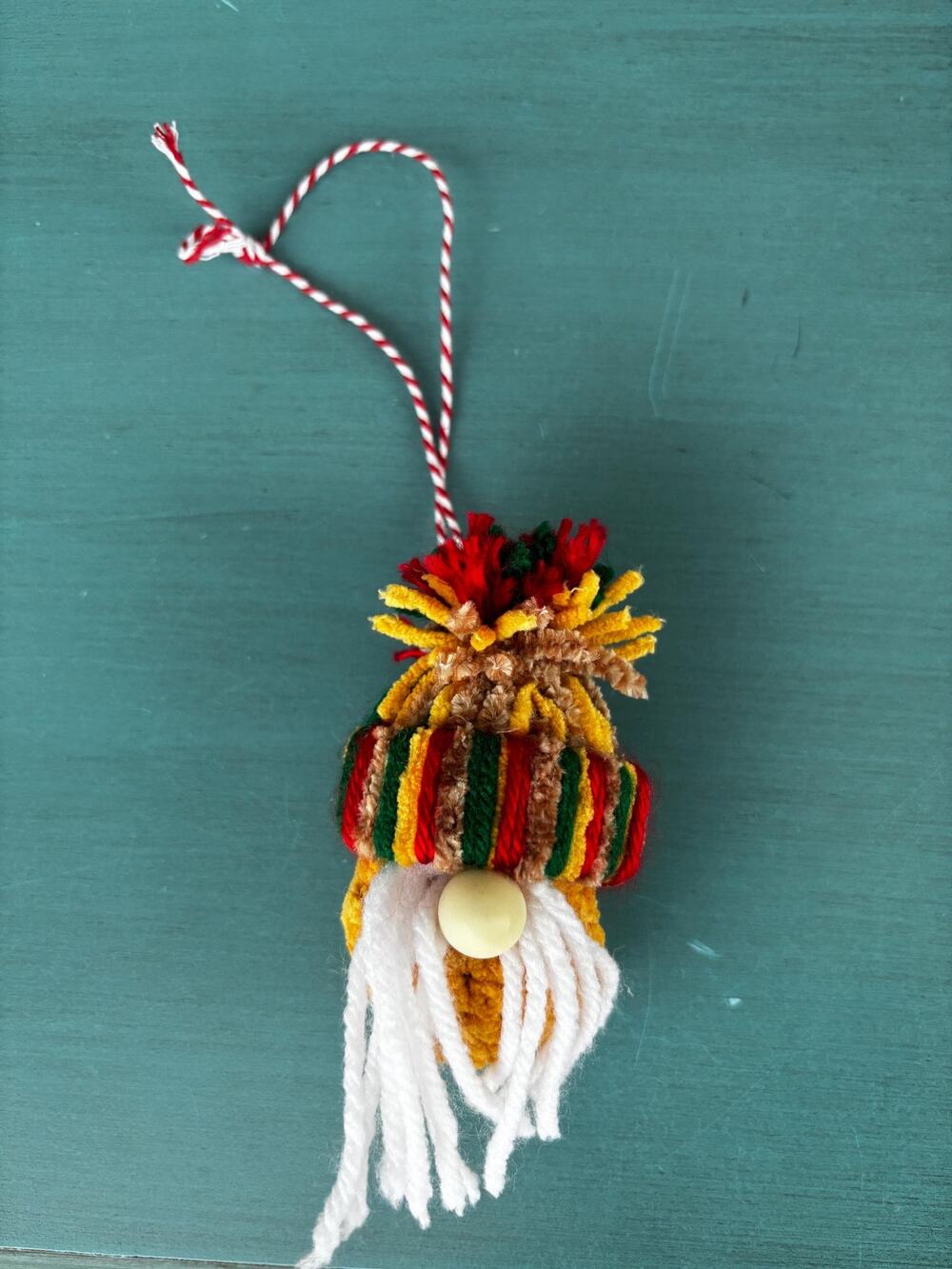 Handmade Crochet Gnome Ornament: Christmas Gift